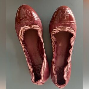 Tory Burch Burgundy Gabby Isabel Ballet Flats Size 7.5
